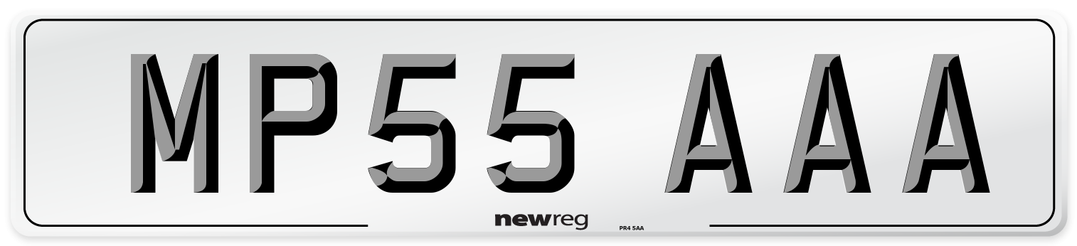 MP55 AAA Number Plate from New Reg